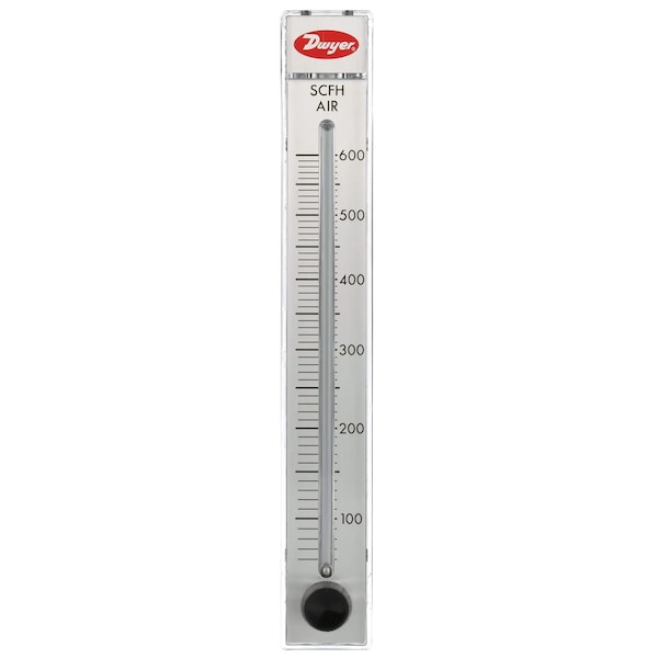 Flowmeter, range 60-600 SCFH air.